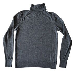 Banana Republic Women’s 100% Merino Wool Grey Turtleneck Sweater Size Small